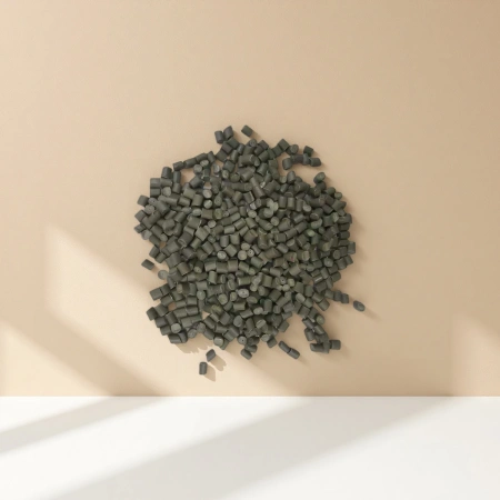 Grey granular plastic particles, industrial-grade PP polypropylene raw material, 25kg per bag Grey granular plastic particles, industrial-grade PP polypropylene raw material, 25kg per bag